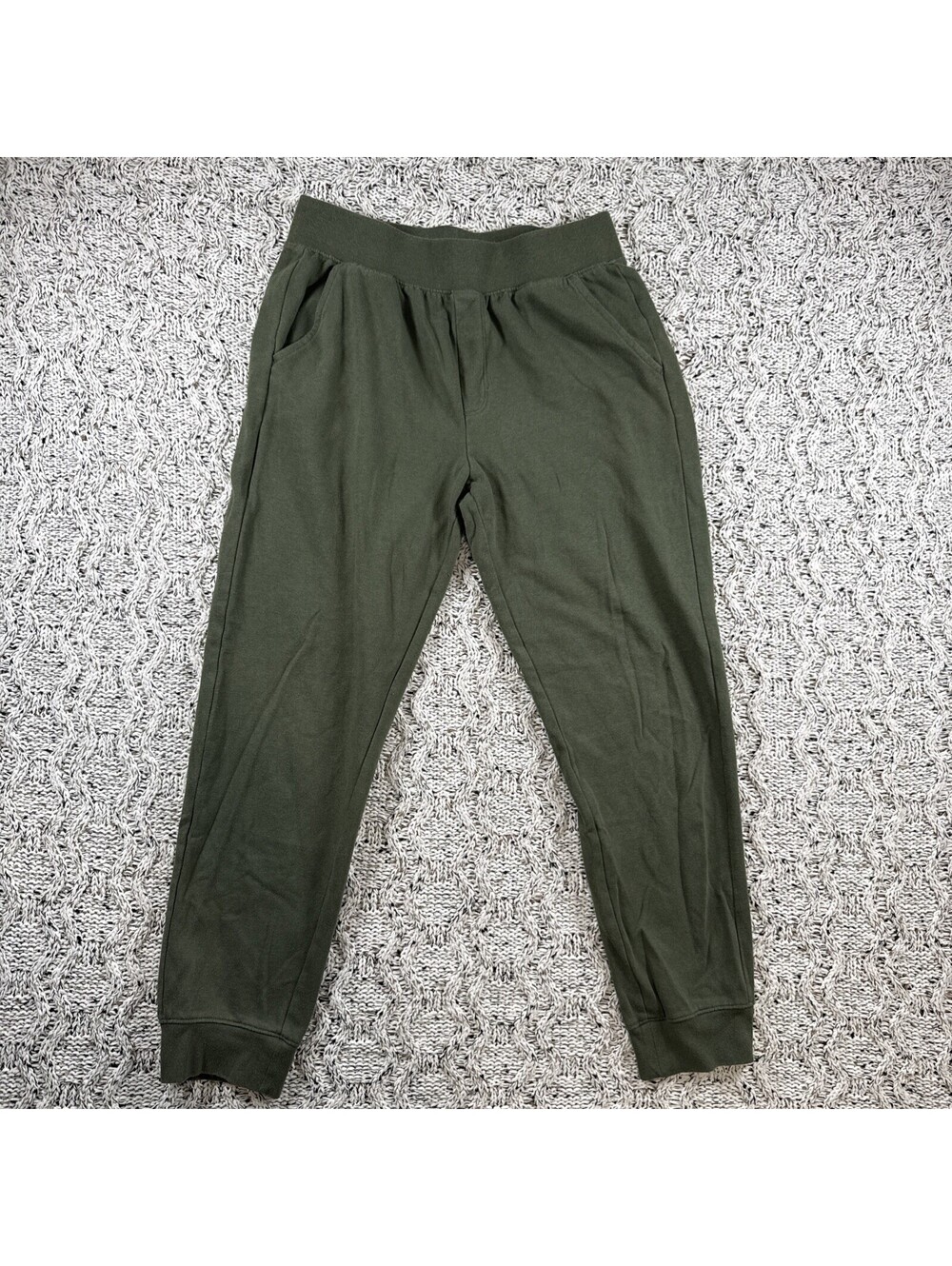 Athletic Women's Jogger Sweatpants Size XL Green Olive Elastic Waist Casual Pan